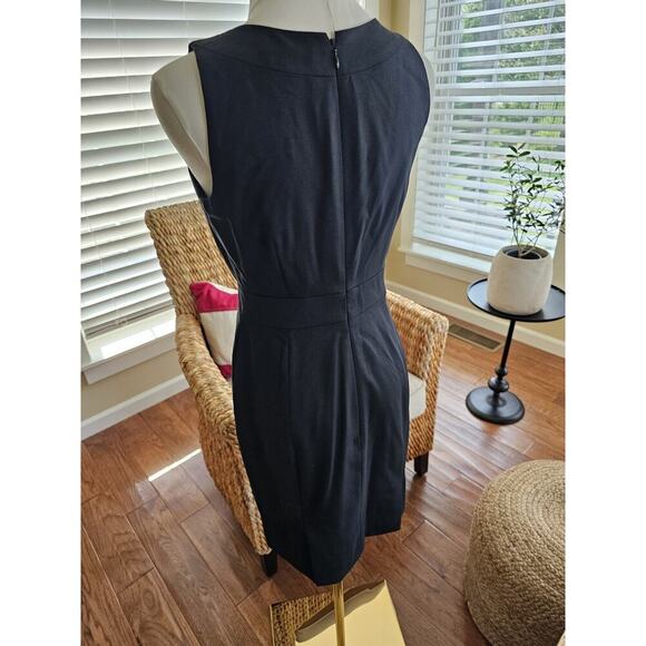 J. Crew Black Wool Sheath Dress, Size 2P Lined Black Career Party/Cocktail - Picture 7 of 12